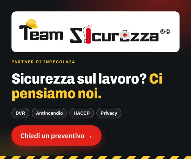 Team Sicurezza: sicurezza sul lavoro, DVR, antincendio, HACCP, privacy e ISO. Chiedi un preventivo